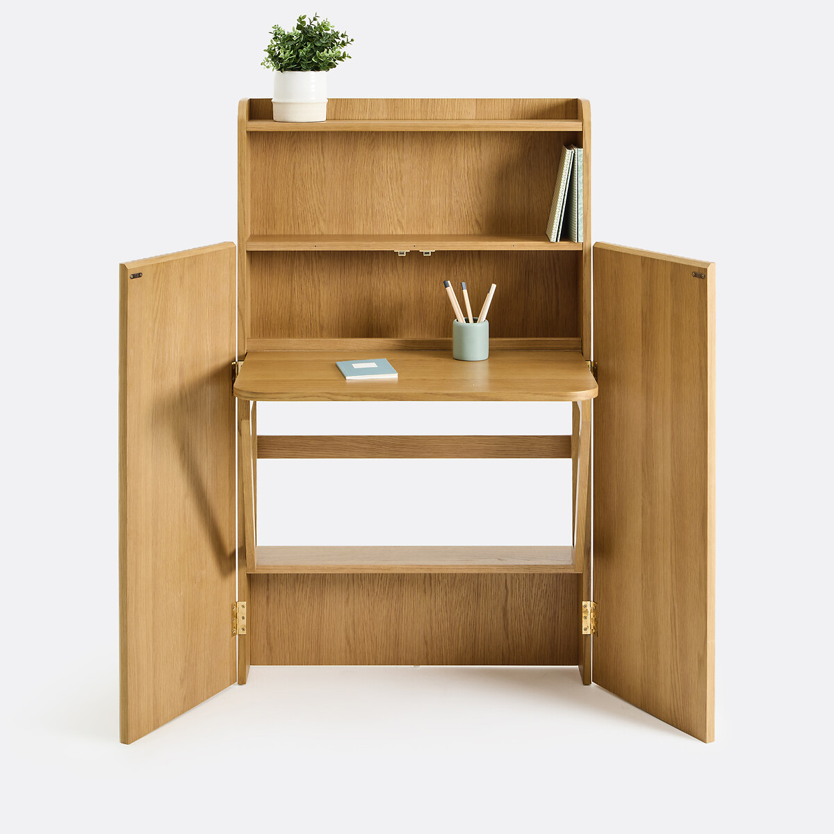 Bureau étagère, Maoro plaqué chêne, LA REDOUTE INTERIEURS
