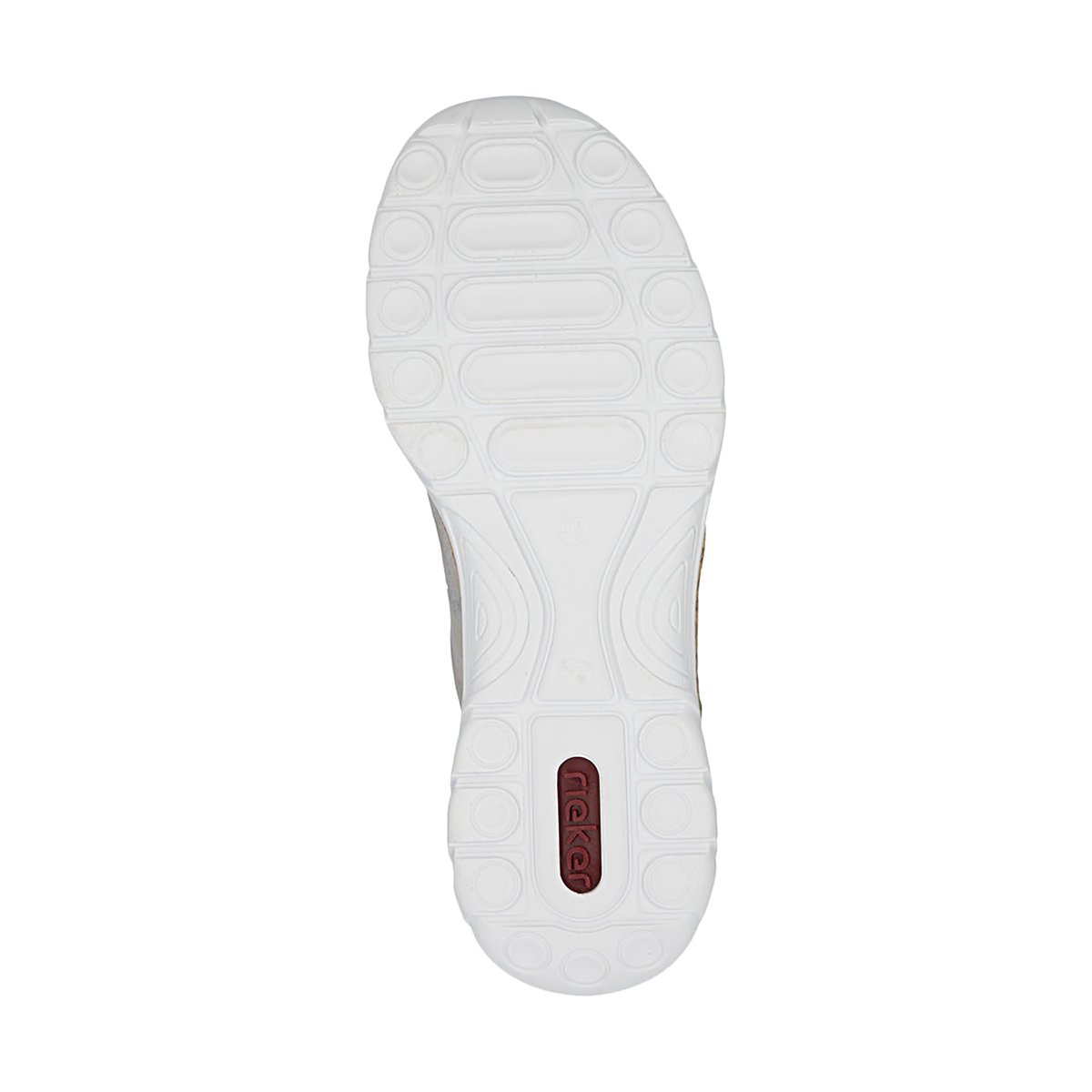 Baskets FEMME RIEKER® grises et à lacets et zip latéral metallic, RIEKER