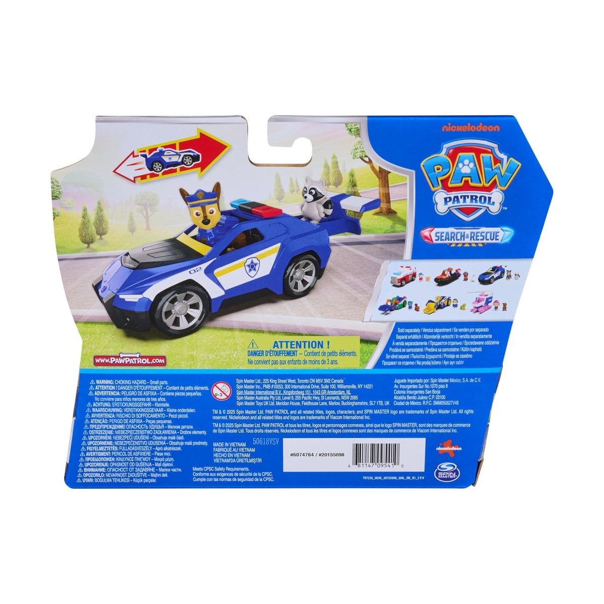 Véhicule Figurine Chase Search & Rescue Mission Détective multicolore, SPIN MASTER