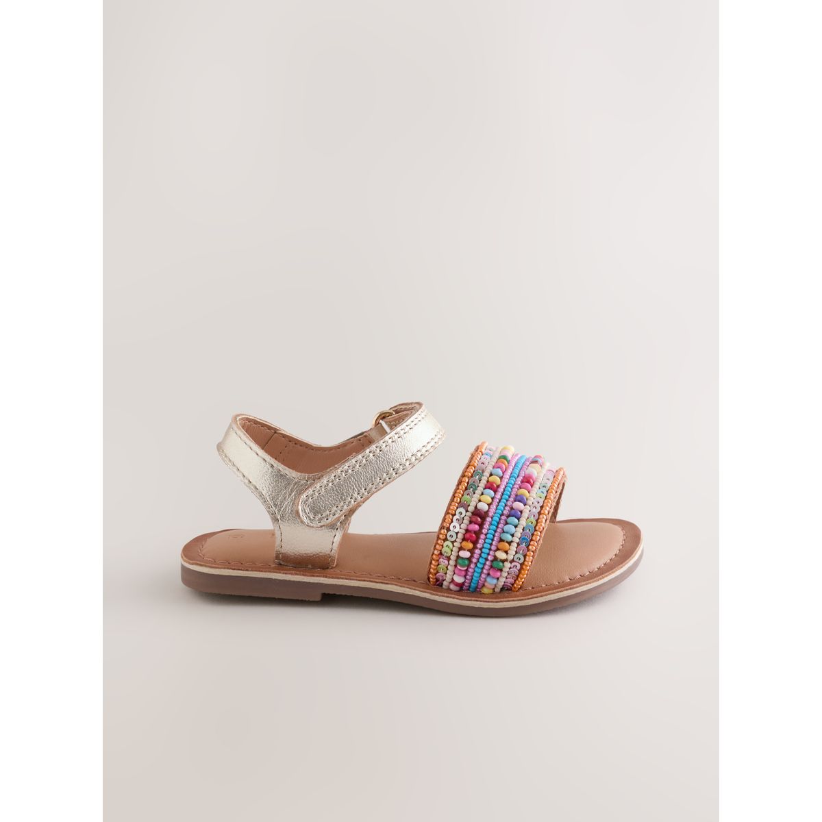 Sandales en cuir à scratch multi-couleurs, NEXT