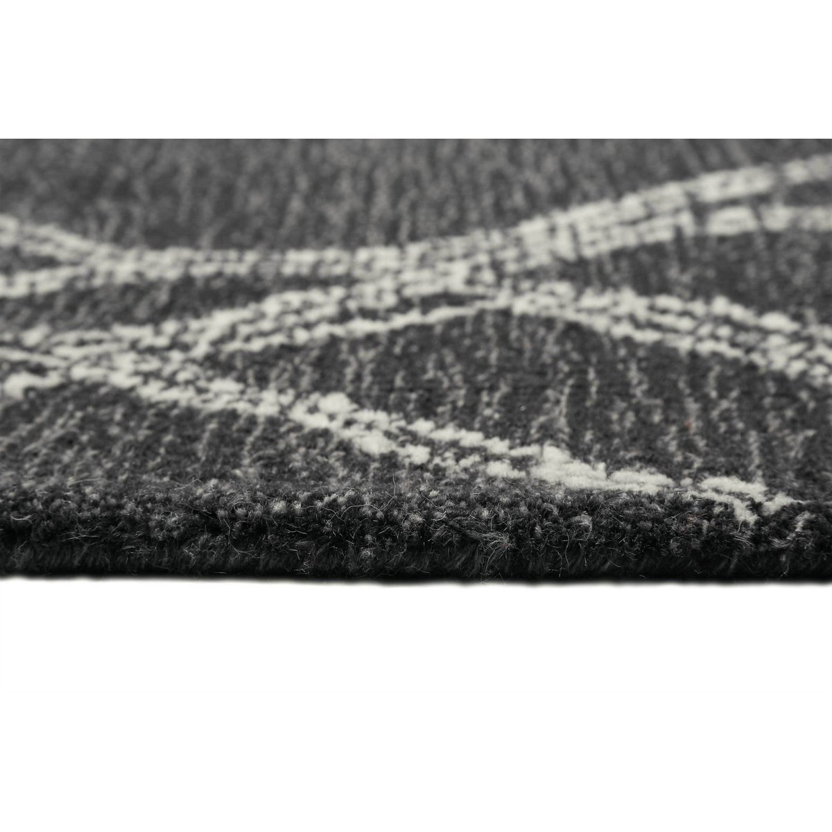 Tapis pure laine tissé main chic ,  HENDRIK anthracite, WECON HOME
