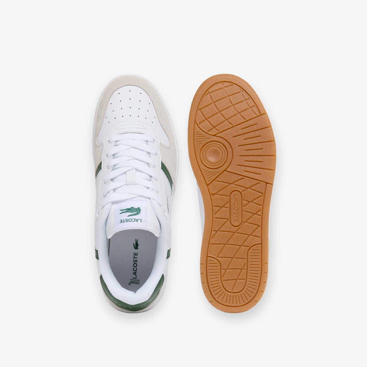 Sneakers T-Clip Set homme en cuir blanc-y37, LACOSTE