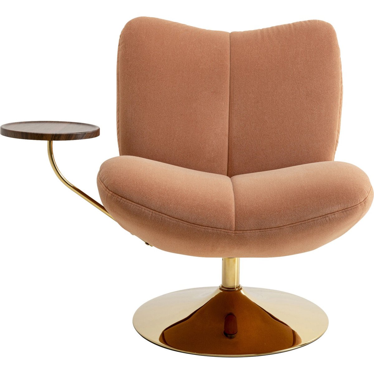 Fauteuil pivotant avec tablette, PIGALLE marron, KARE DESIGN