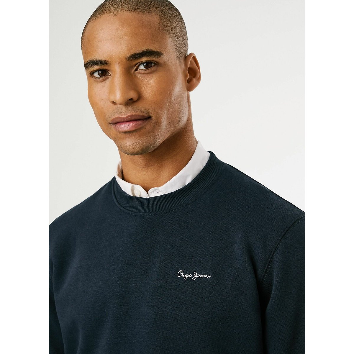 Sweat col rond Macbeth bleu marine, PEPE JEANS