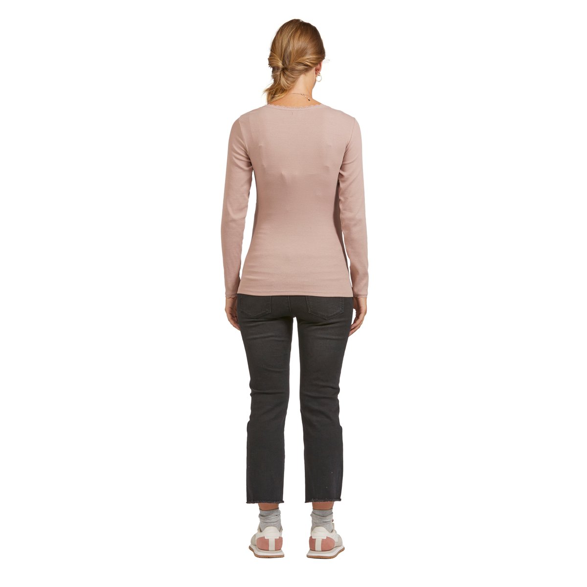Tee-shirt col V croisé grossesse et allaitement rose, VERTBAUDET