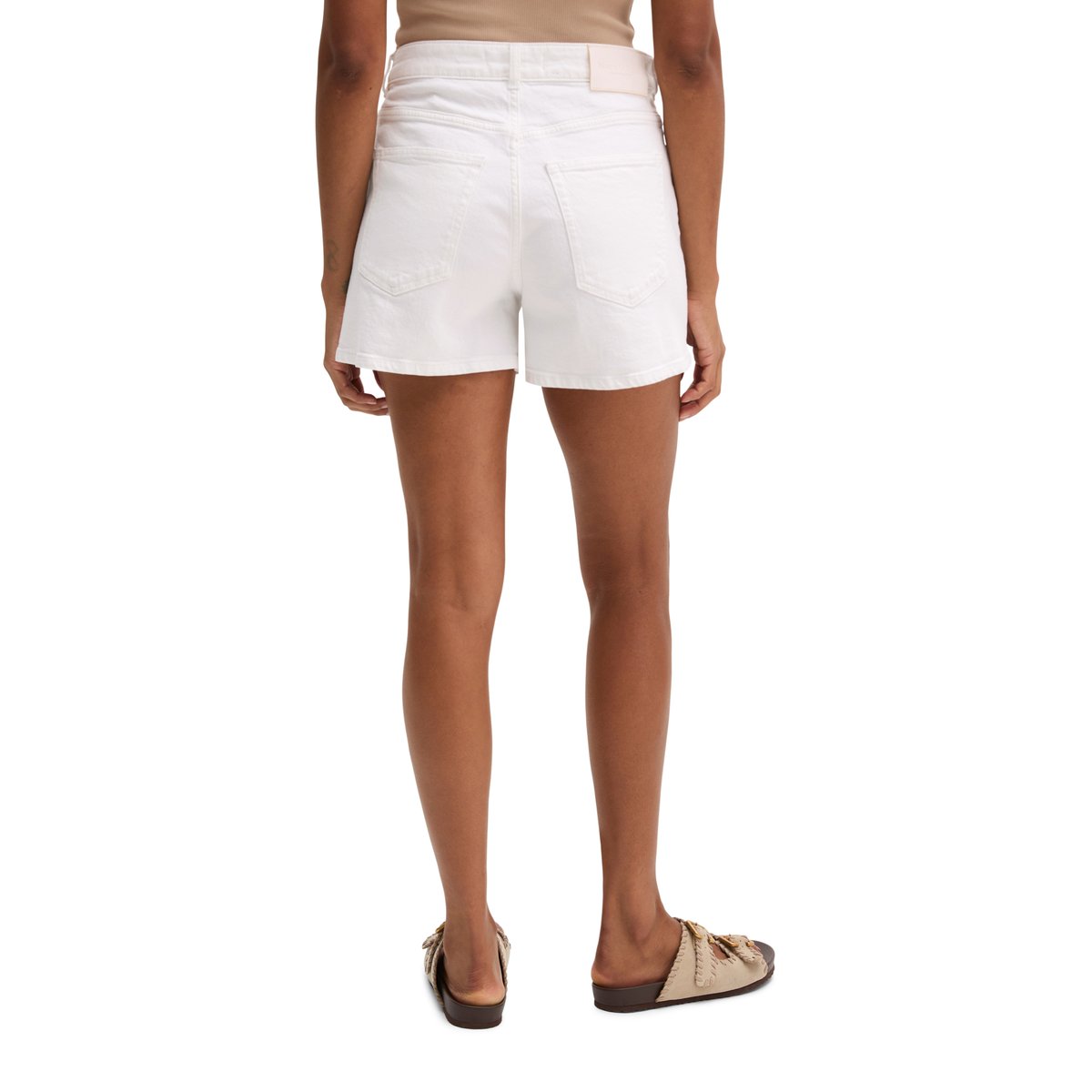Short en jean regular en mélange de coton organique blanc, MARC O'POLO