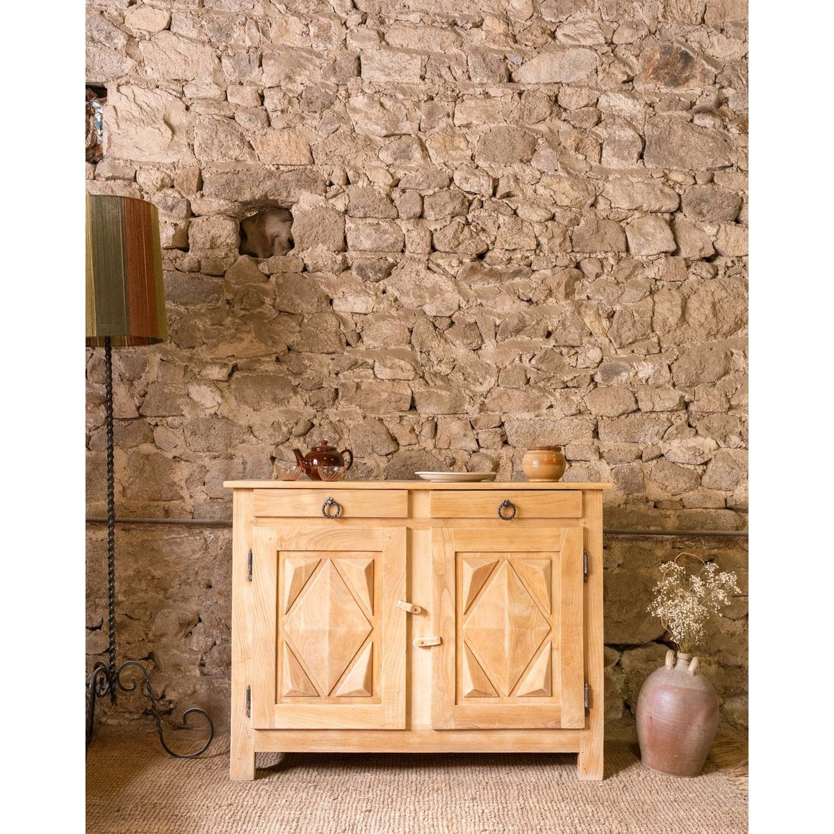 Buffet en chêne Gilbert N°1859 - Bon état bois clair, DEBONGOUT