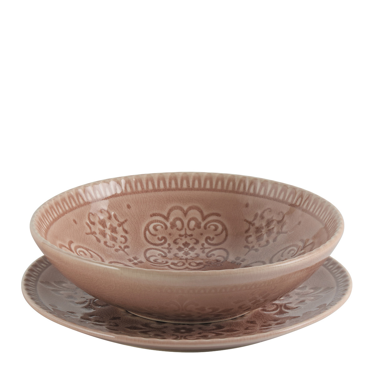 Set de 2 assiettes à dessert en porcelaine multicolore, MATHILDE M