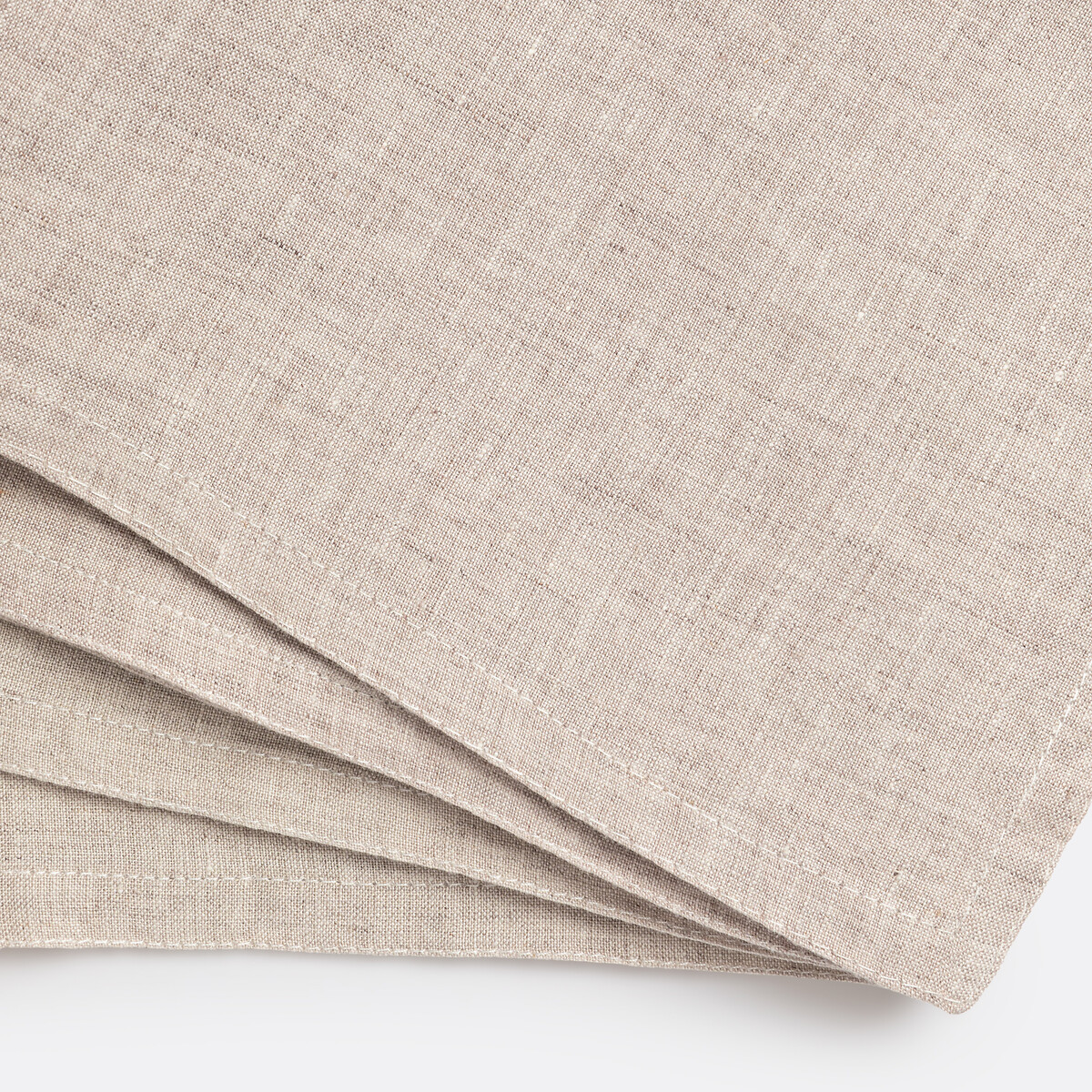 Lot de 4 serviettes de table lin lavé Victorine naturel, LA REDOUTE INTERIEURS