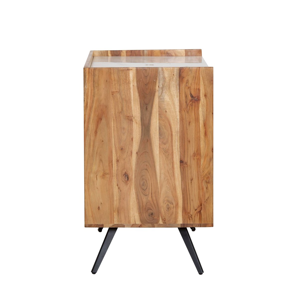 Meuble sous vasque en bois d'acacia ALOÉ bois clair, MADE IN MEUBLES