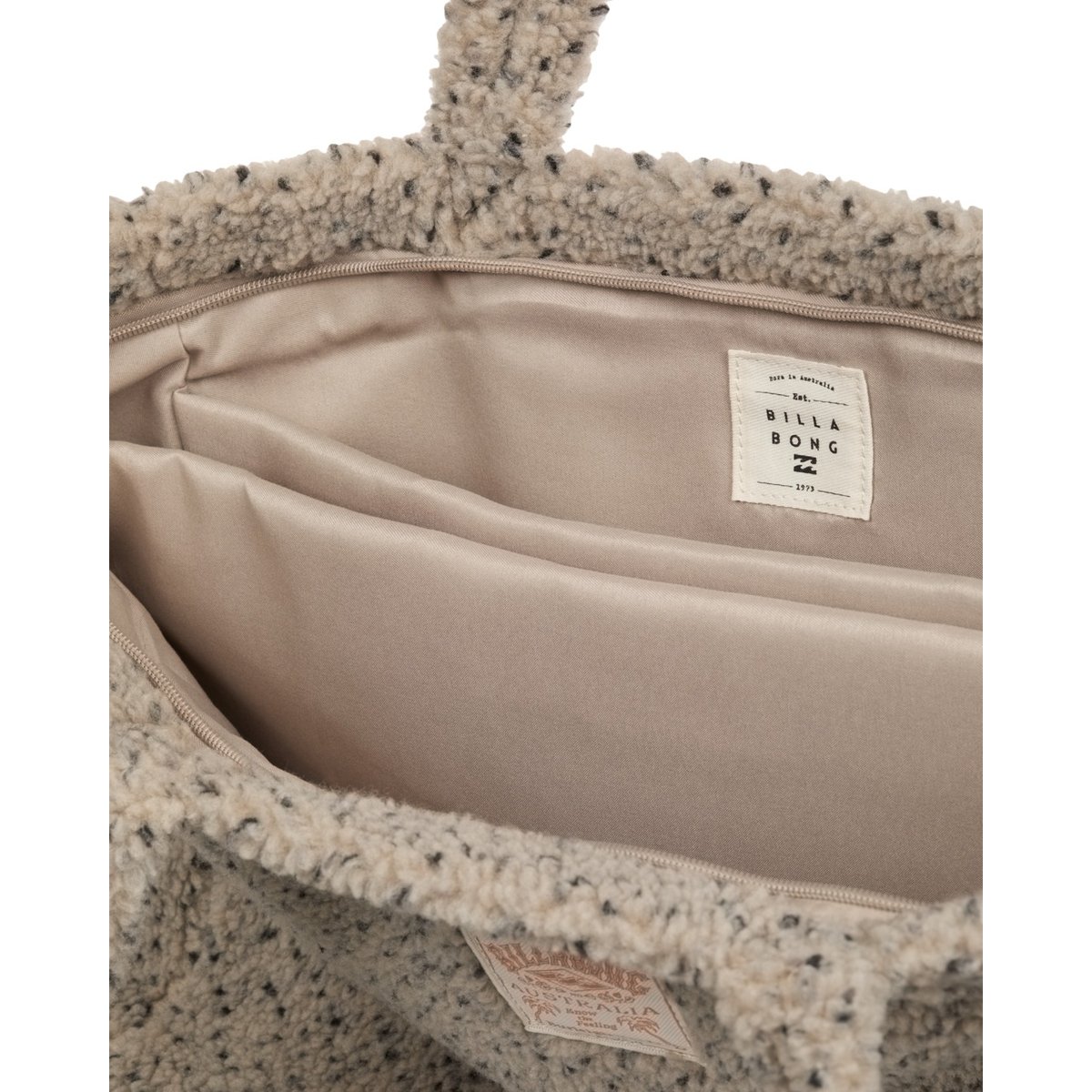Sac tote en sherpa DREAMAWAY beige cobblestone, BILLABONG
