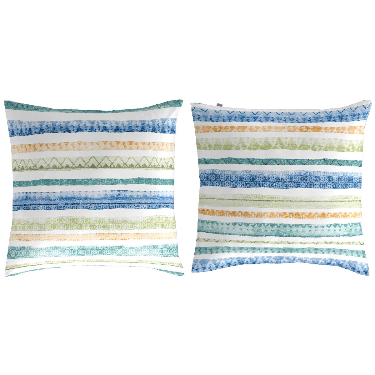 Lot de 2 taies d'oreiller en coton TRIBE A vert, NAF NAF HOME