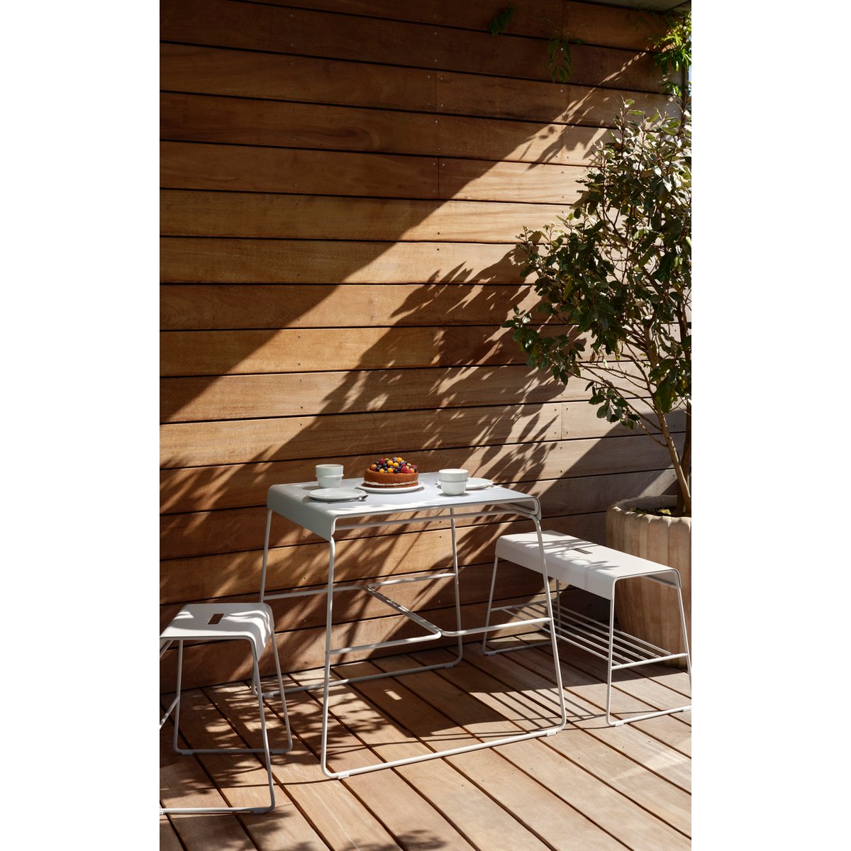 Table A-CAFÉ TABLE OUTDOOR gris clair, ZONE DENMARK