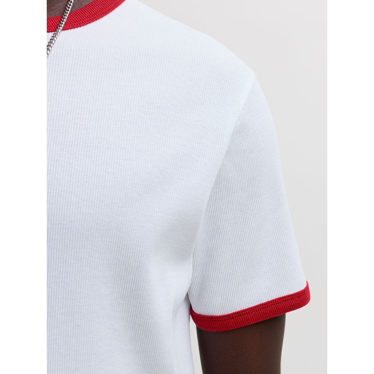 T-Shirt bright white 1, JACK & JONES