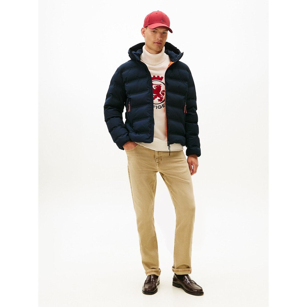 Hooded Padded Jacket navy blue, TOMMY HILFIGER