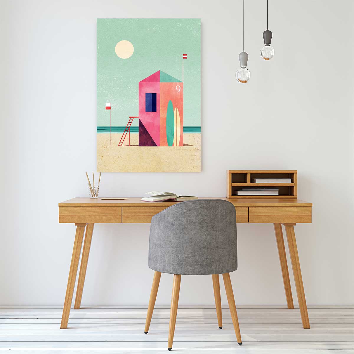 Tableau de la mer surf hut toile imprimée, HEXOA