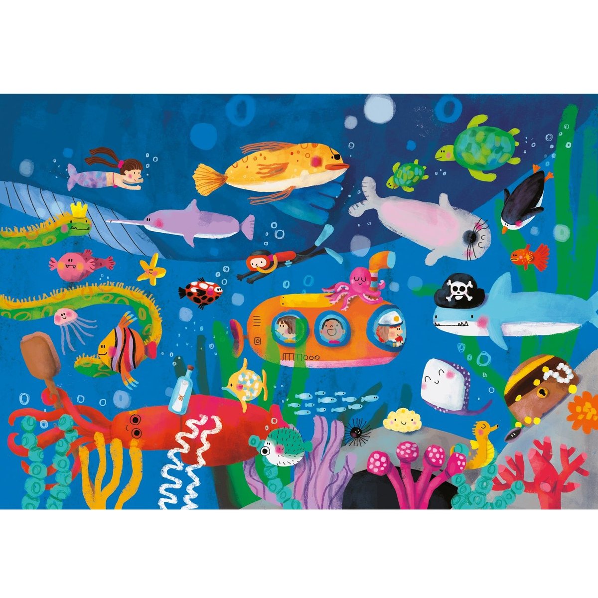 Livre puzzles en bois bleu (le voyage), VILAC