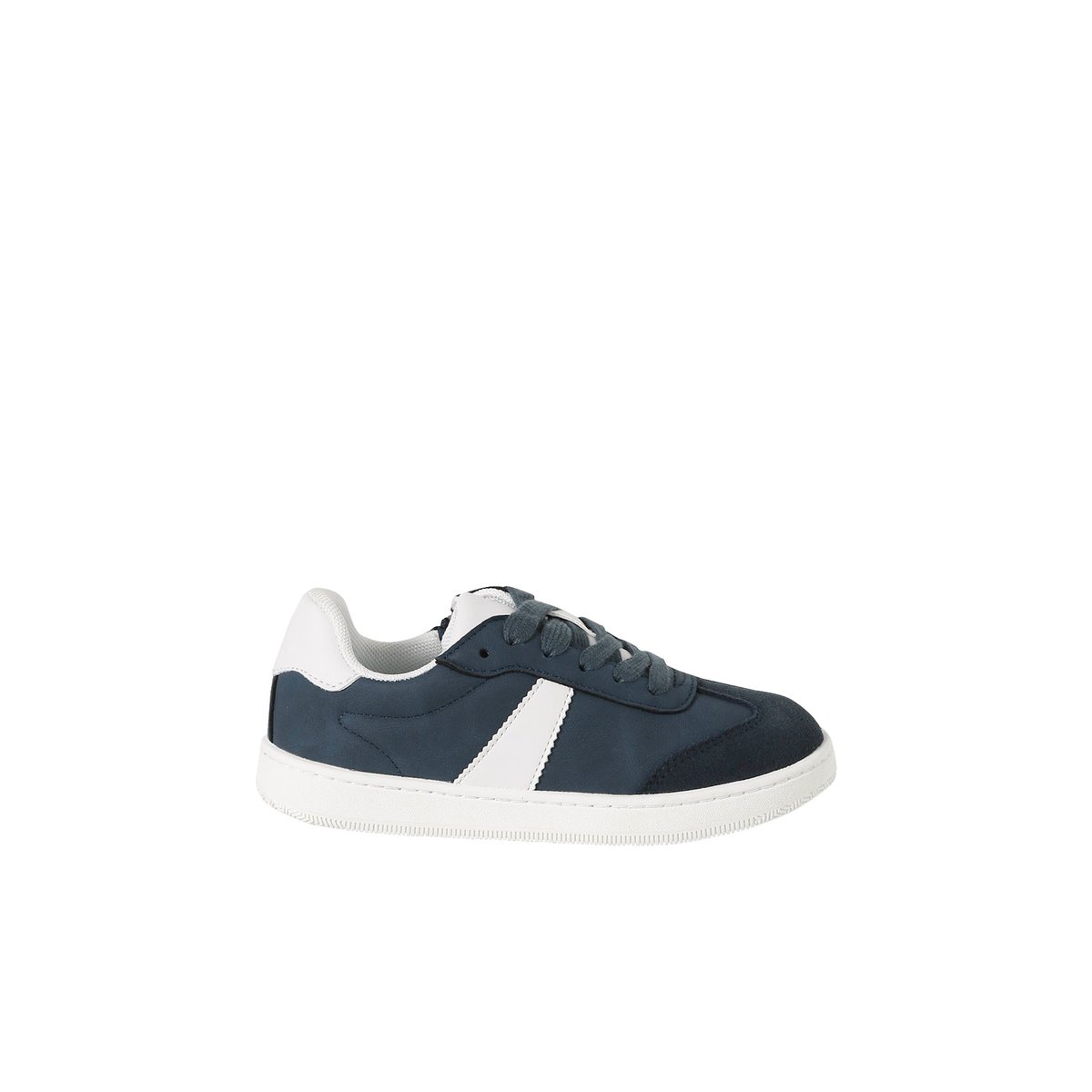 Baskets synthétique zippées et lacets élastiqués marine, VERTBAUDET