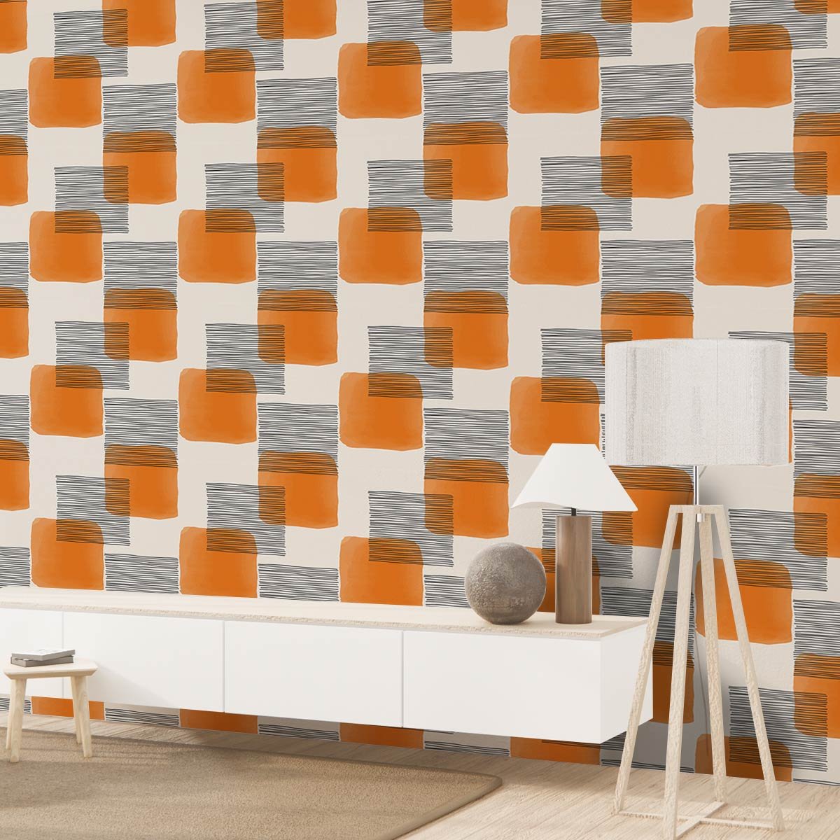Papier peint, vitamine orange, HEXOA
