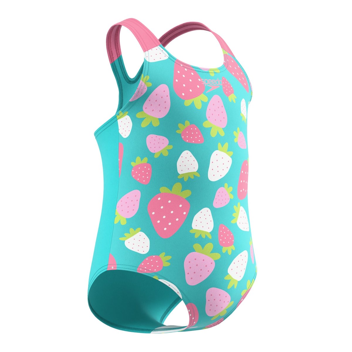 Maillot de bain 1 pièce motif/style fraise vert / rose / blanc fraise, SPEEDO