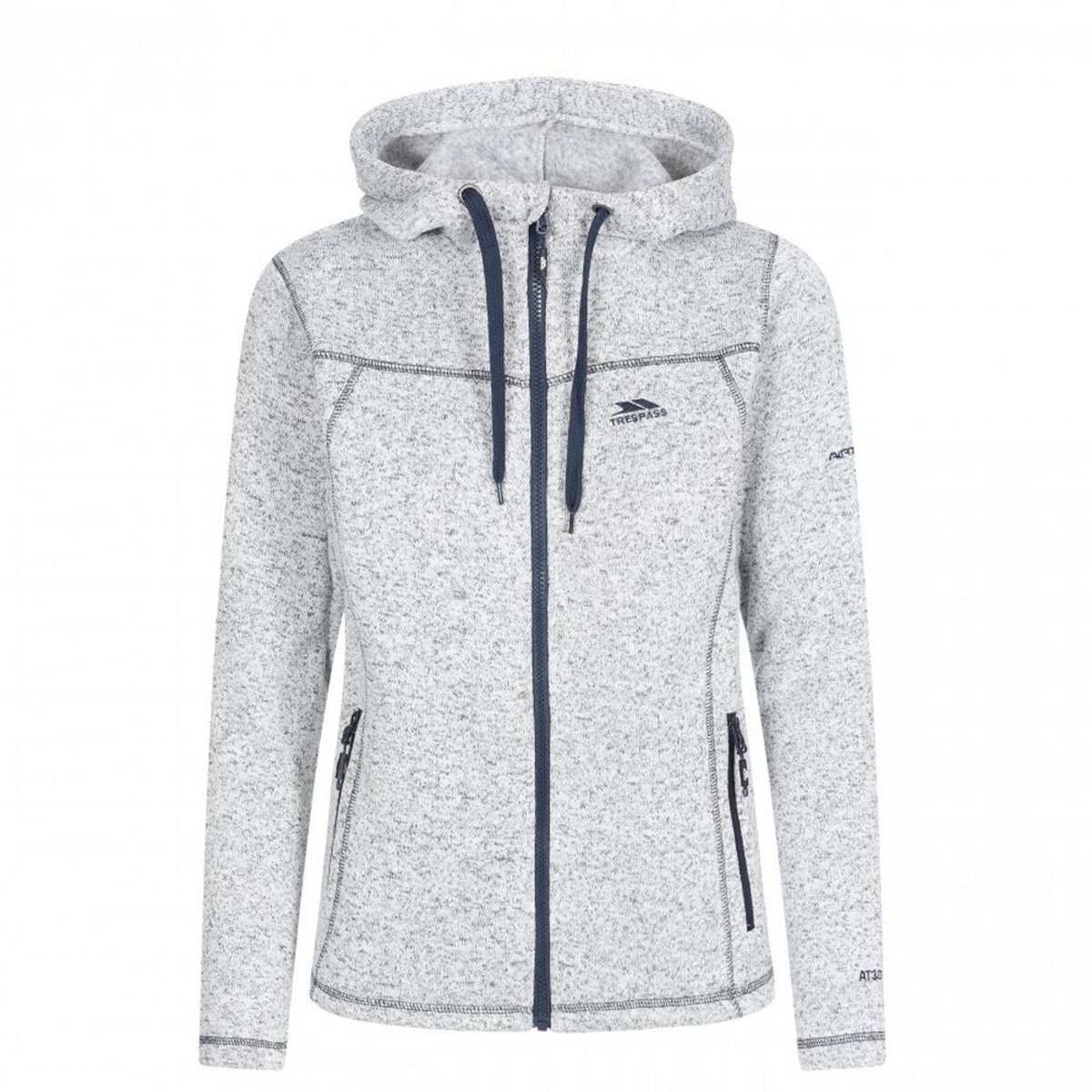 Veste Polaire Odelia blanc chiné/bleu marine, TRESPASS