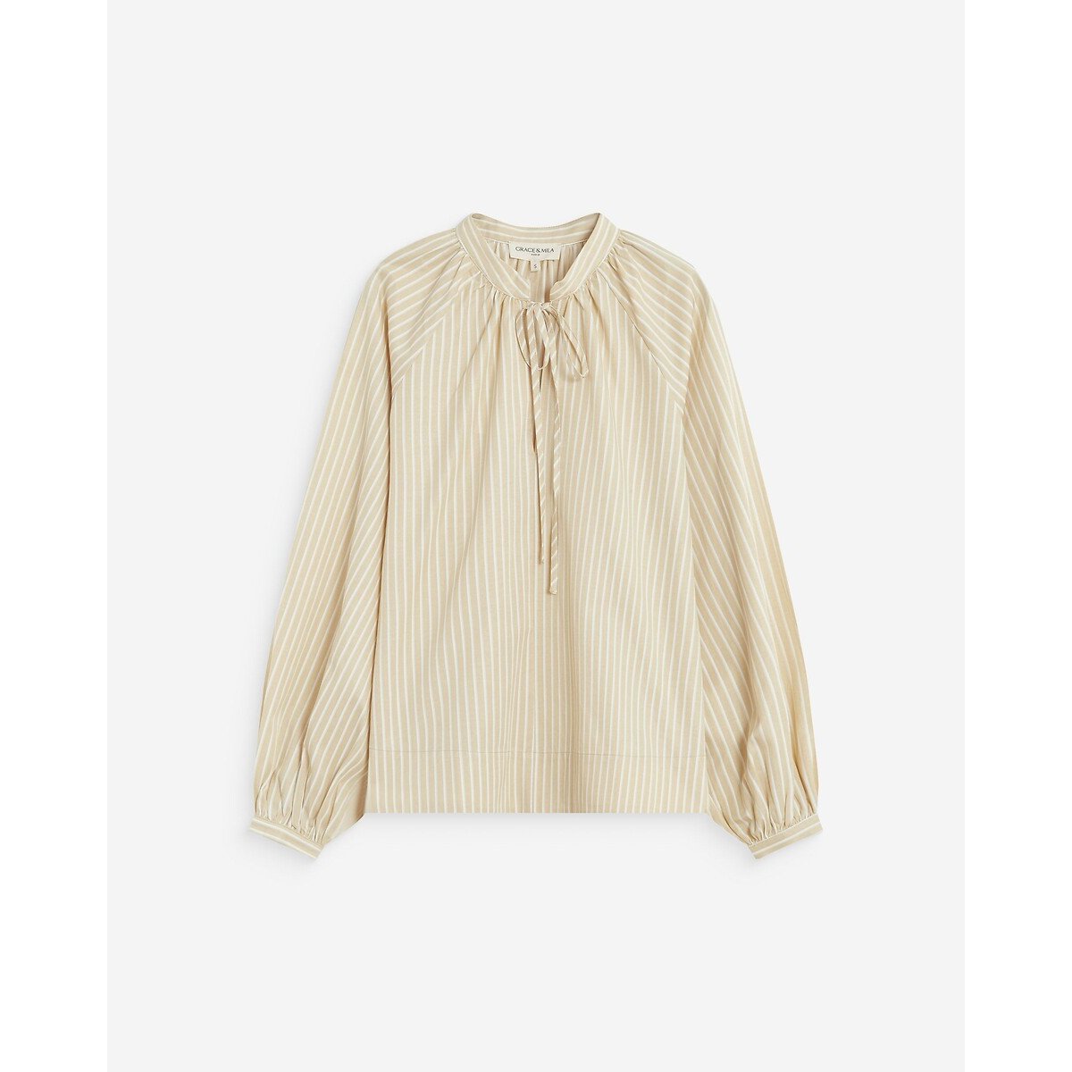 Blouse rayée, ALBANE beige, GRACE & MILA