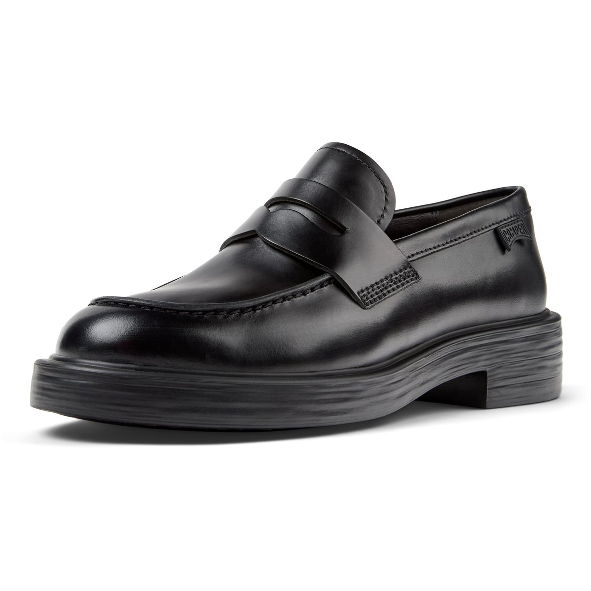 Mocassins Dean Smooth Leather noir, CAMPER