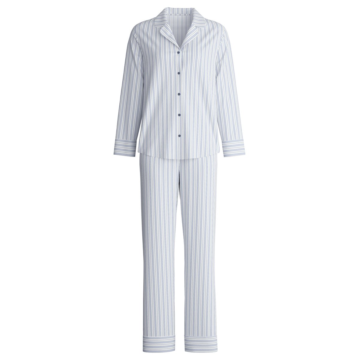 Pyjama à boutons manches longues Coton STRIPED DREAMS aura blue, CALIDA