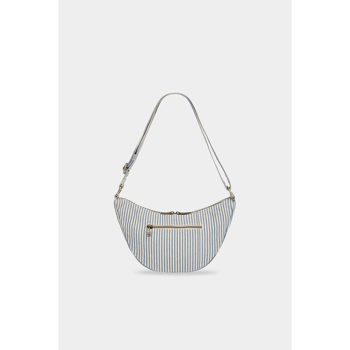 Andrea Striped Half-Moon Bum Bag blue stripes, HINDBAG