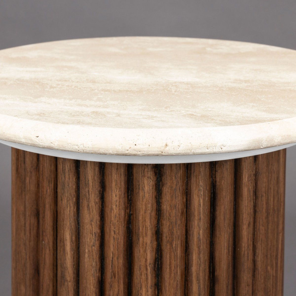 Table d'appoint ronde en bois ø35cm - Arda bois foncé, DUTCHBONE