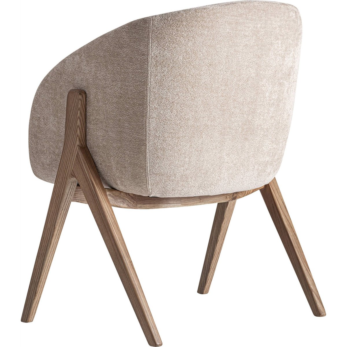 Chaise contemporaine en bois beige et frêne brun, RECOLLECTION