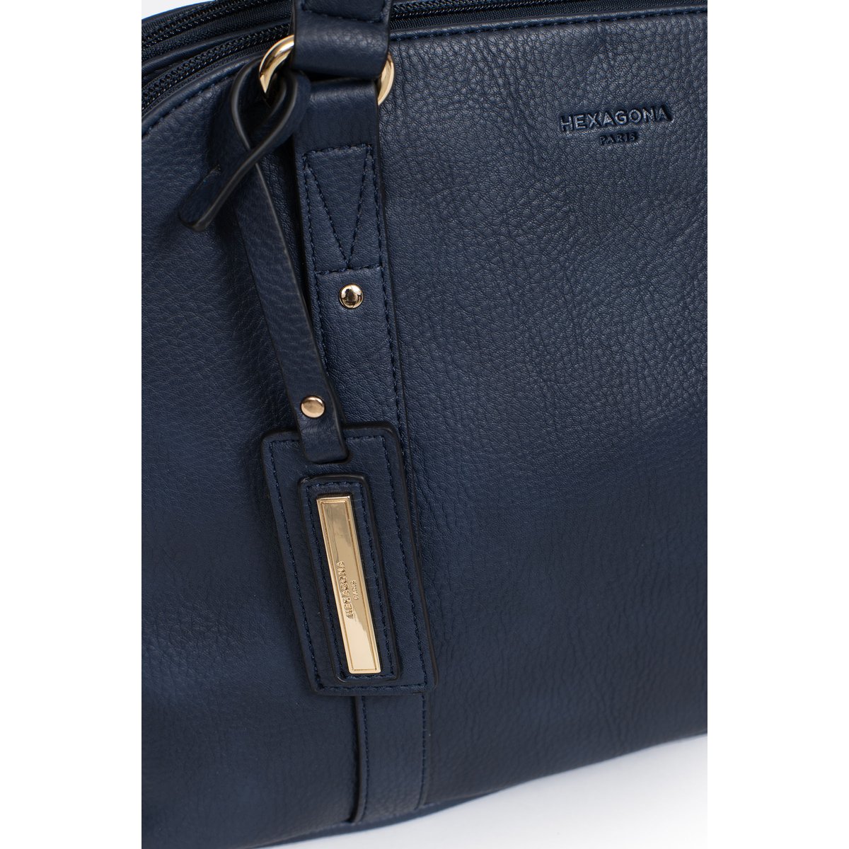 Sac porté main 2 poignées TOSCANE bleu marine, HEXAGONA