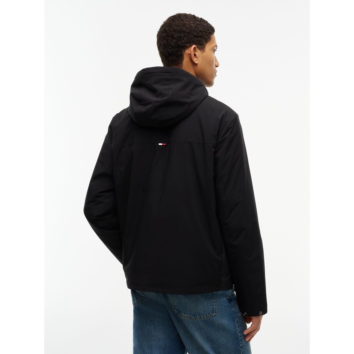Coupe-vent à capuche noir, TOMMY HILFIGER