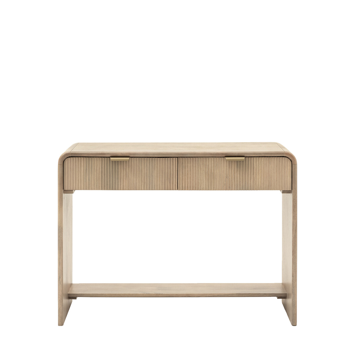 Corven Fluted Mango Wood 2 Drawer Console Table wood, SO'HOME