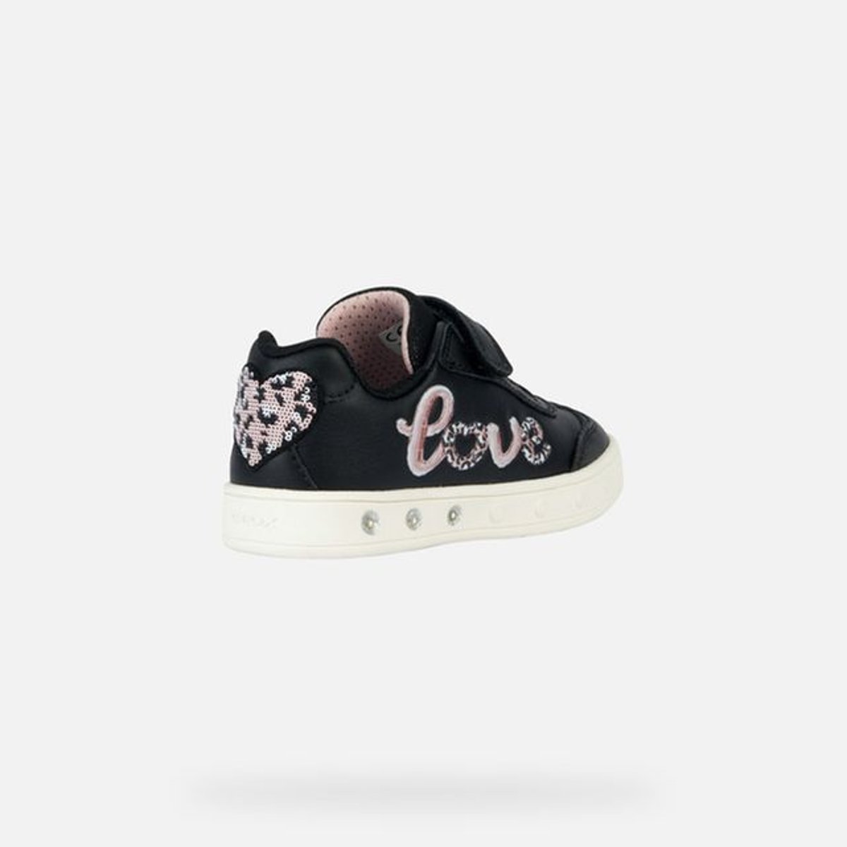 Baskets J SKYLIN noir/rose clair, GEOX