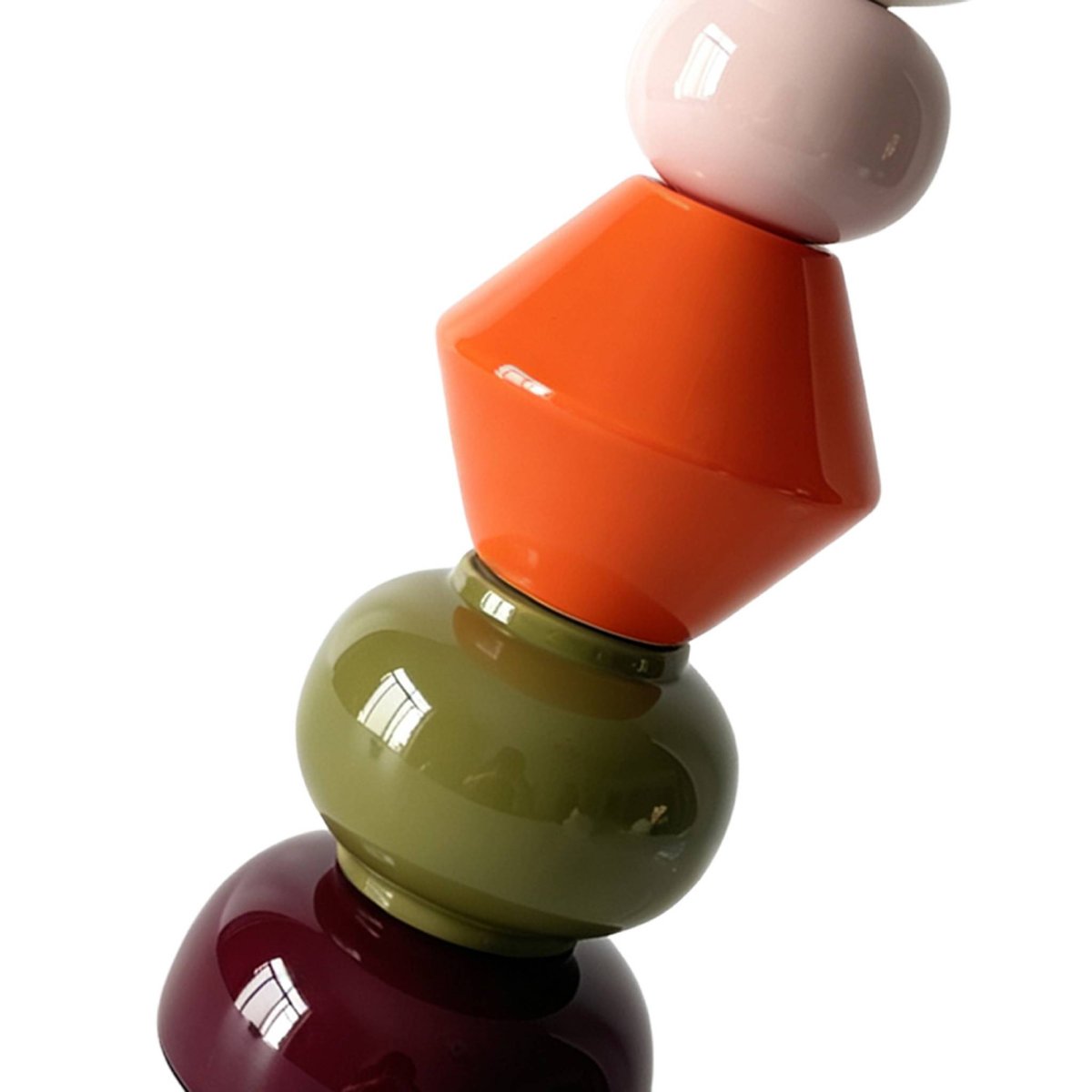 Lampe de table intérieur céramique et verre Ø13cm OMI bordeaux, SWEEEK