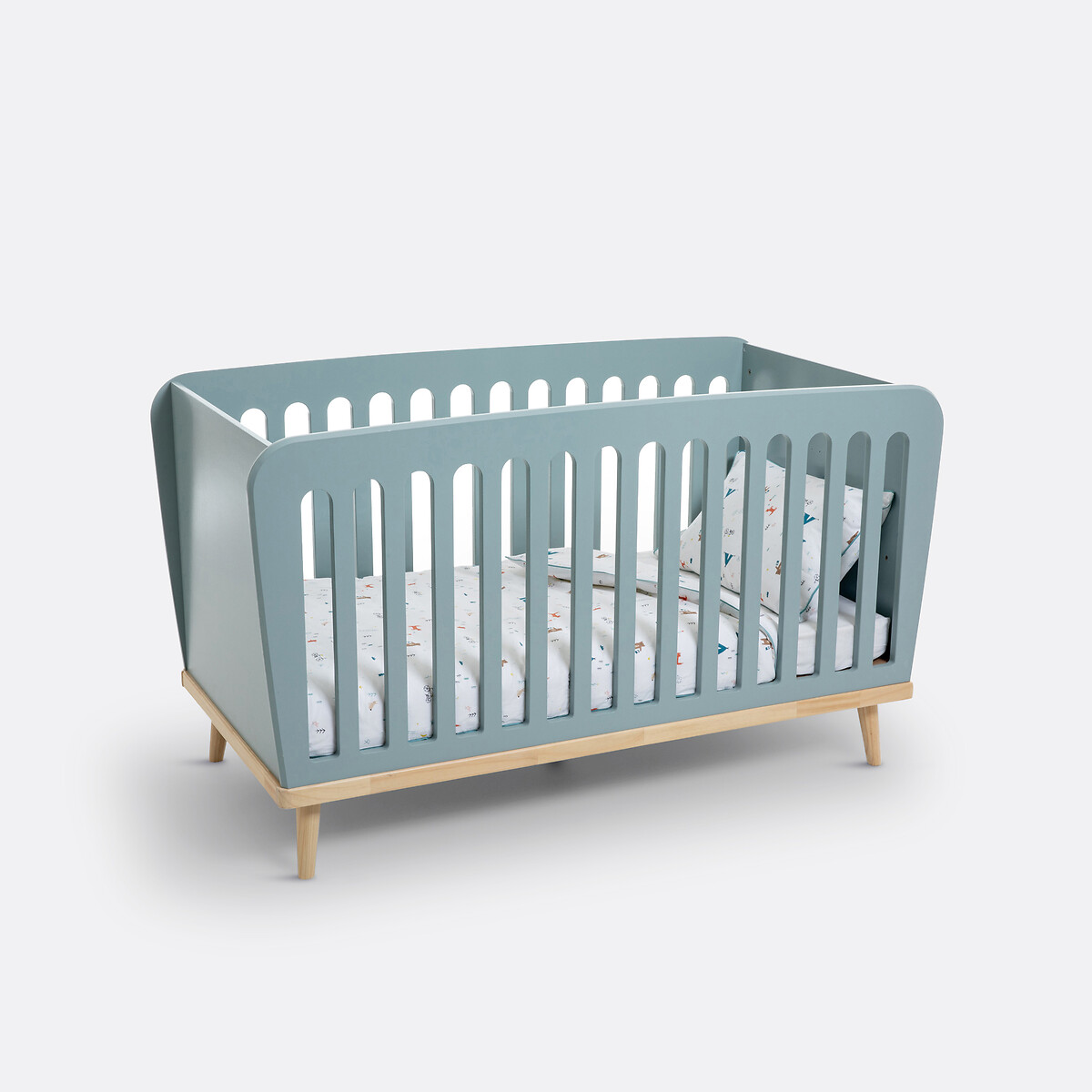 Lit bébé évolutif 3 en 1 JIMI bleu grisé, LA REDOUTE INTERIEURS