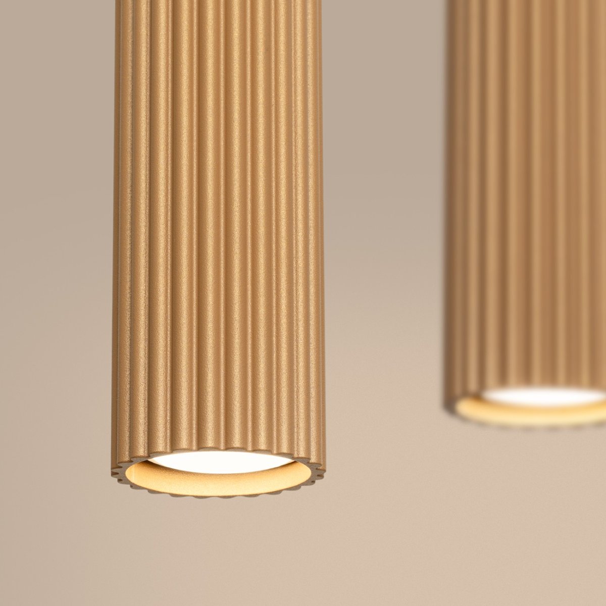 Suspension Aluminium Doré GU10 4 Karbon doré, EDEN