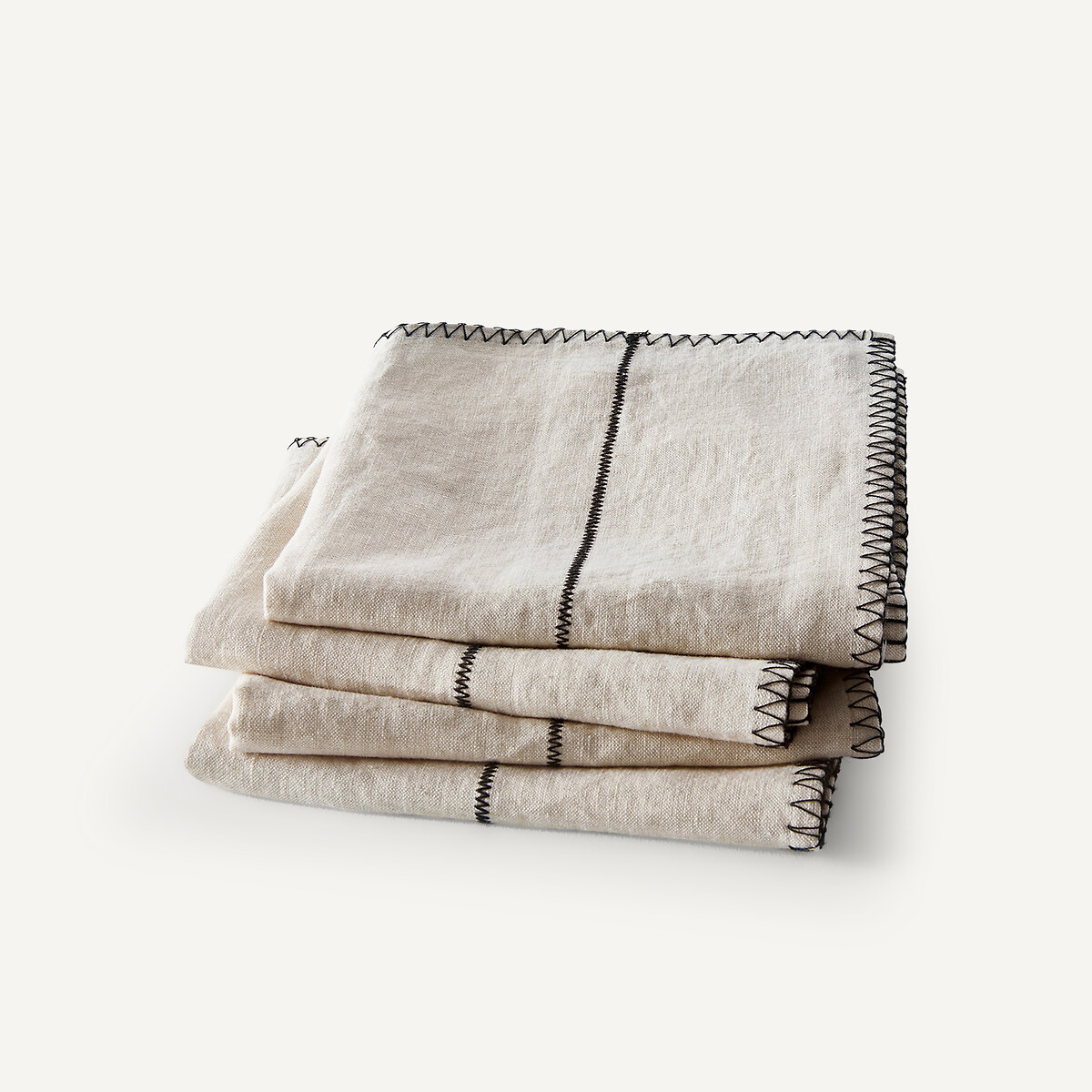Lot de 4 serviettes en lin, Tojos naturel, AM.PM
