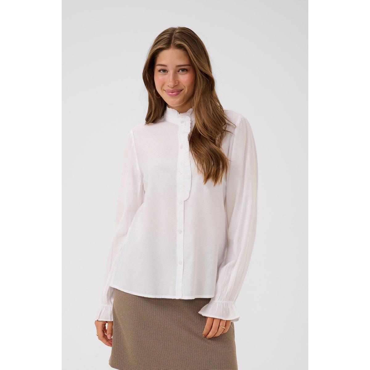 Chemise à manches longues blanc snow white, CREAM