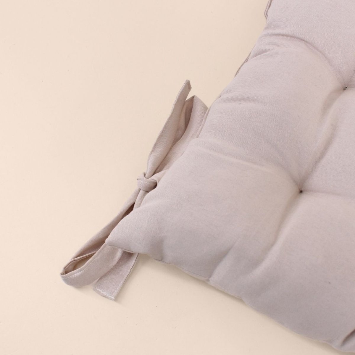 Lot de 4 galettes de chaises 40x40cm beige, ORNAMI