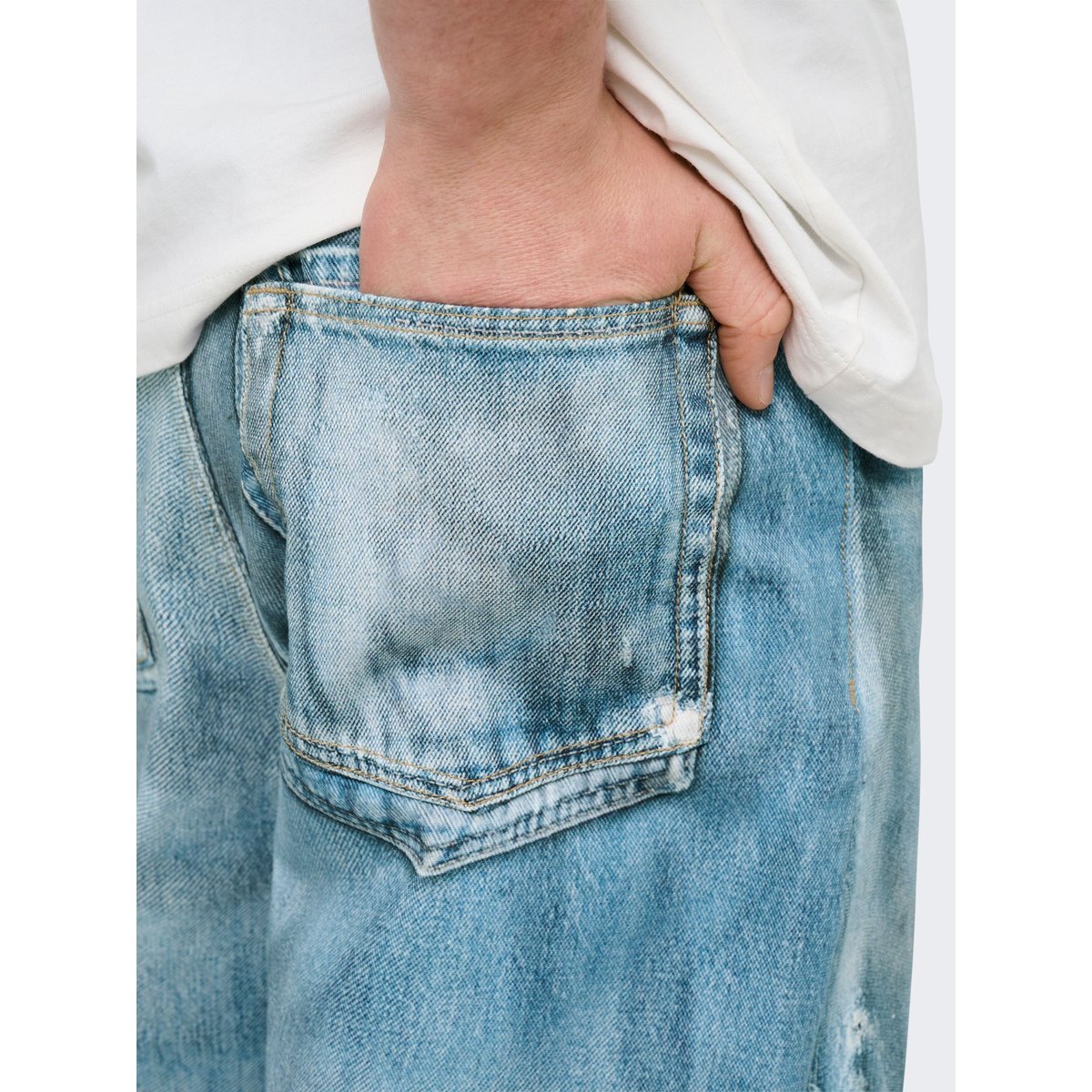 Jean À Coupe Ample medium blue denim, ONLY & SONS