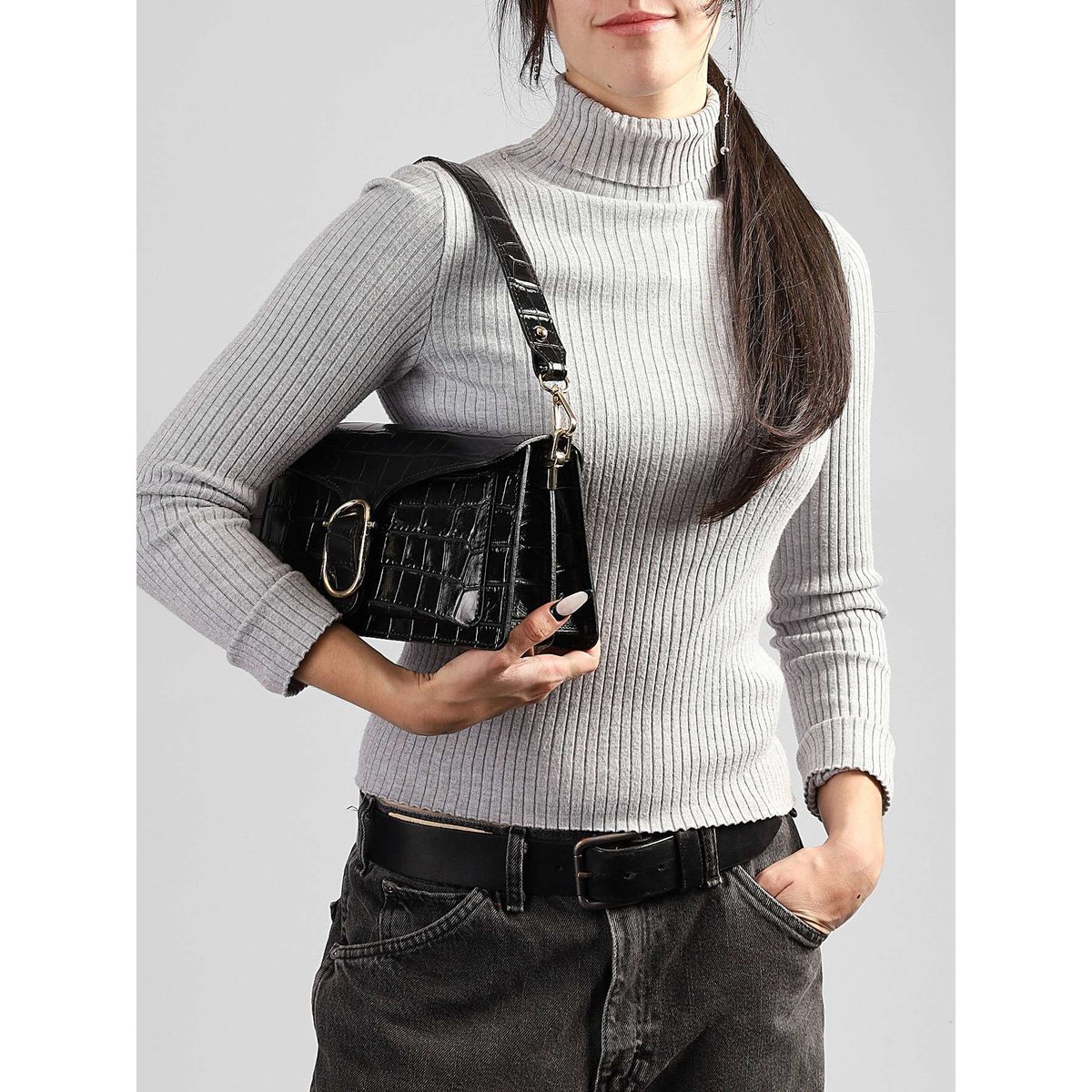 Sac bandoulière Cocco balo cuir nero, MILANO