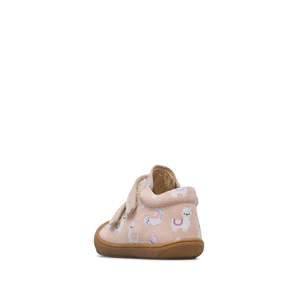 Chaussures premiers pas en suède COCOON VL rose poudré-céleste, NATURINO