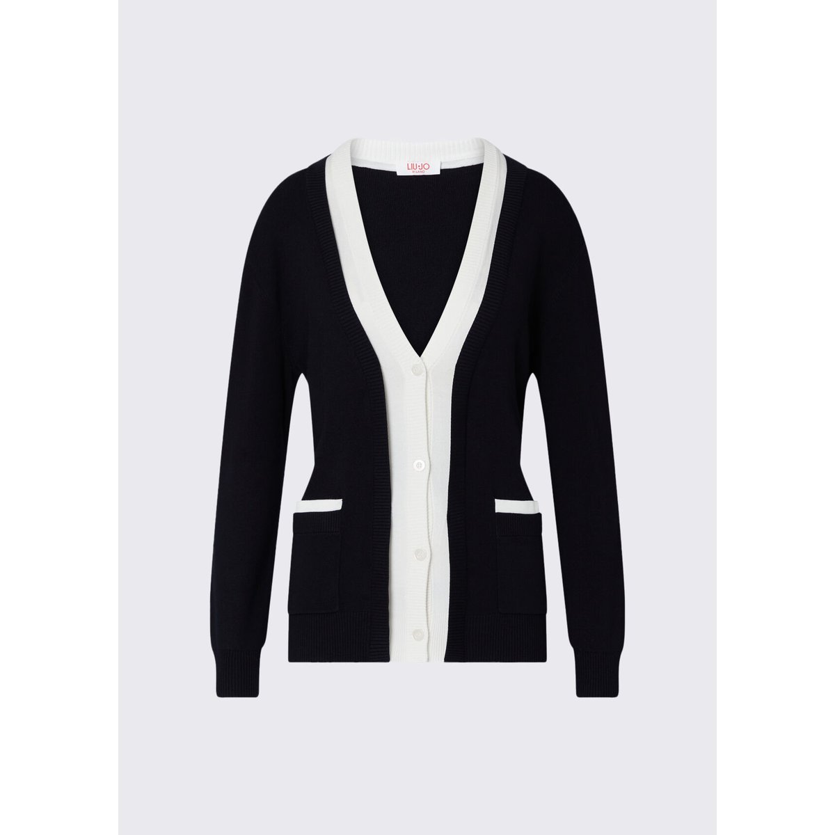 Gilet en maille ouverte noir, LIU JO