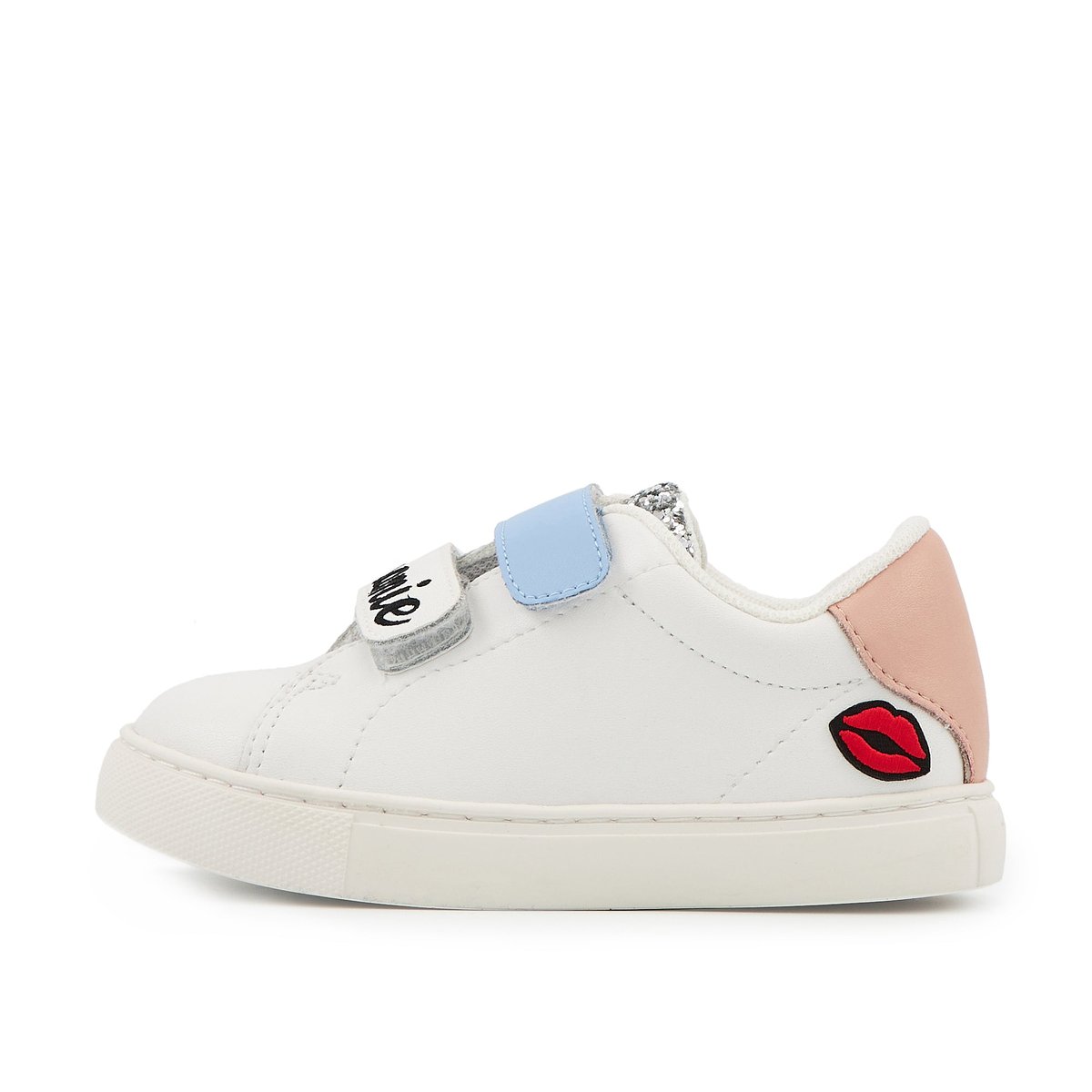 Baskets Enfant En Cuir Mini Edith J'adore Mamie blanc, BONS BAISERS