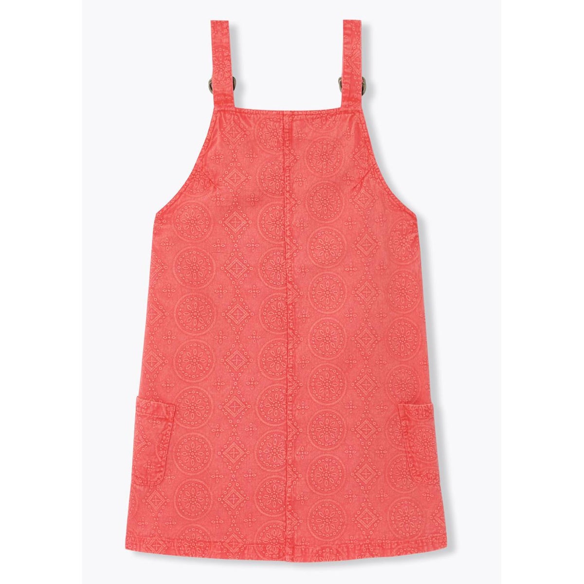 Robe salopette brodée rouge, PROMOD