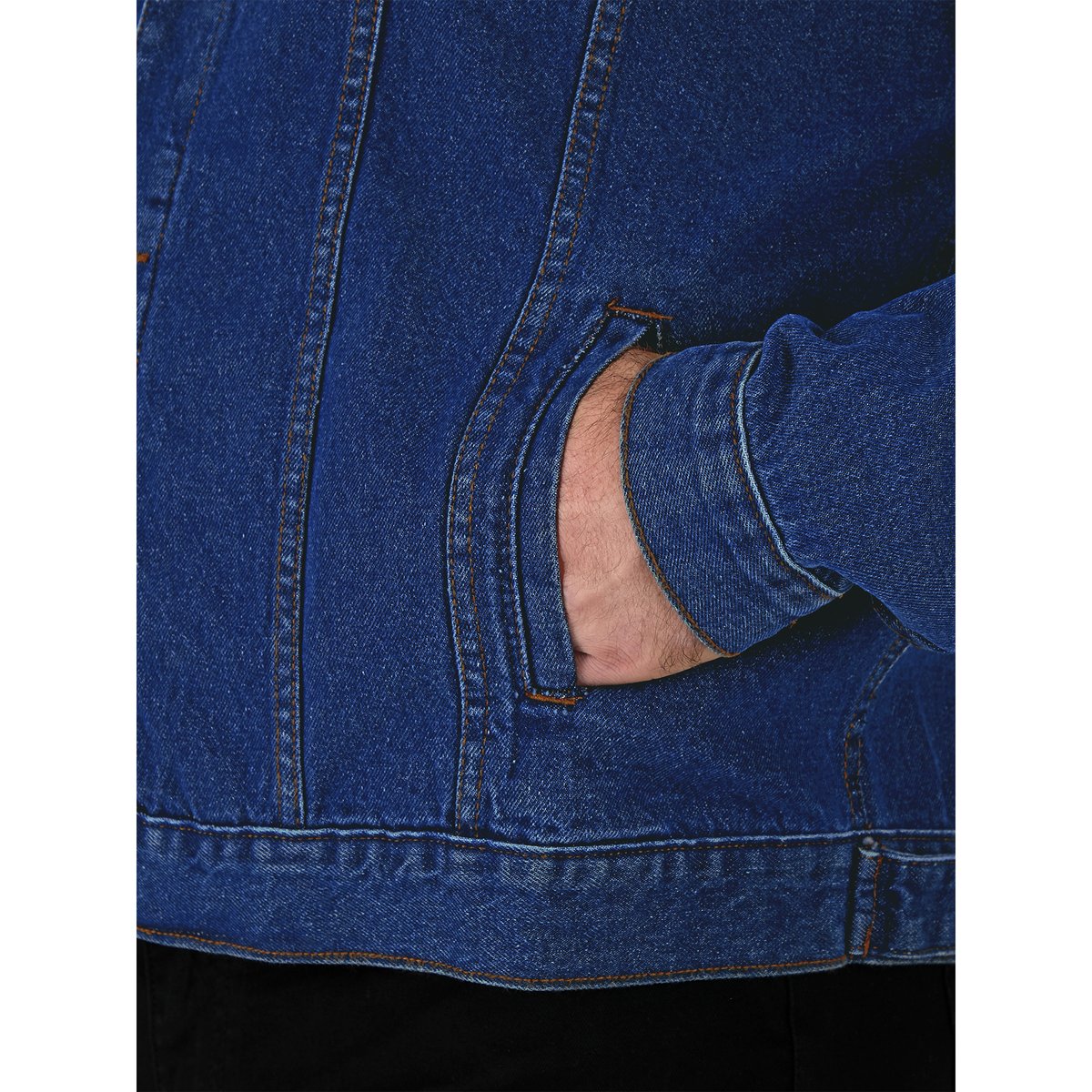 Veste unie en jean LONDON bleu denim, DUKE