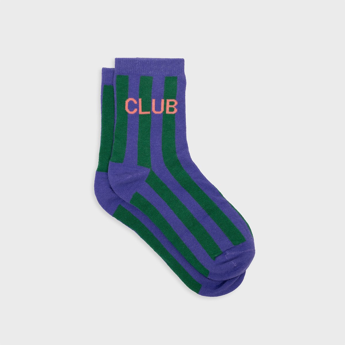 Chaussettes en coton peigné A MESSAGE violet et vert, BILLYBELT