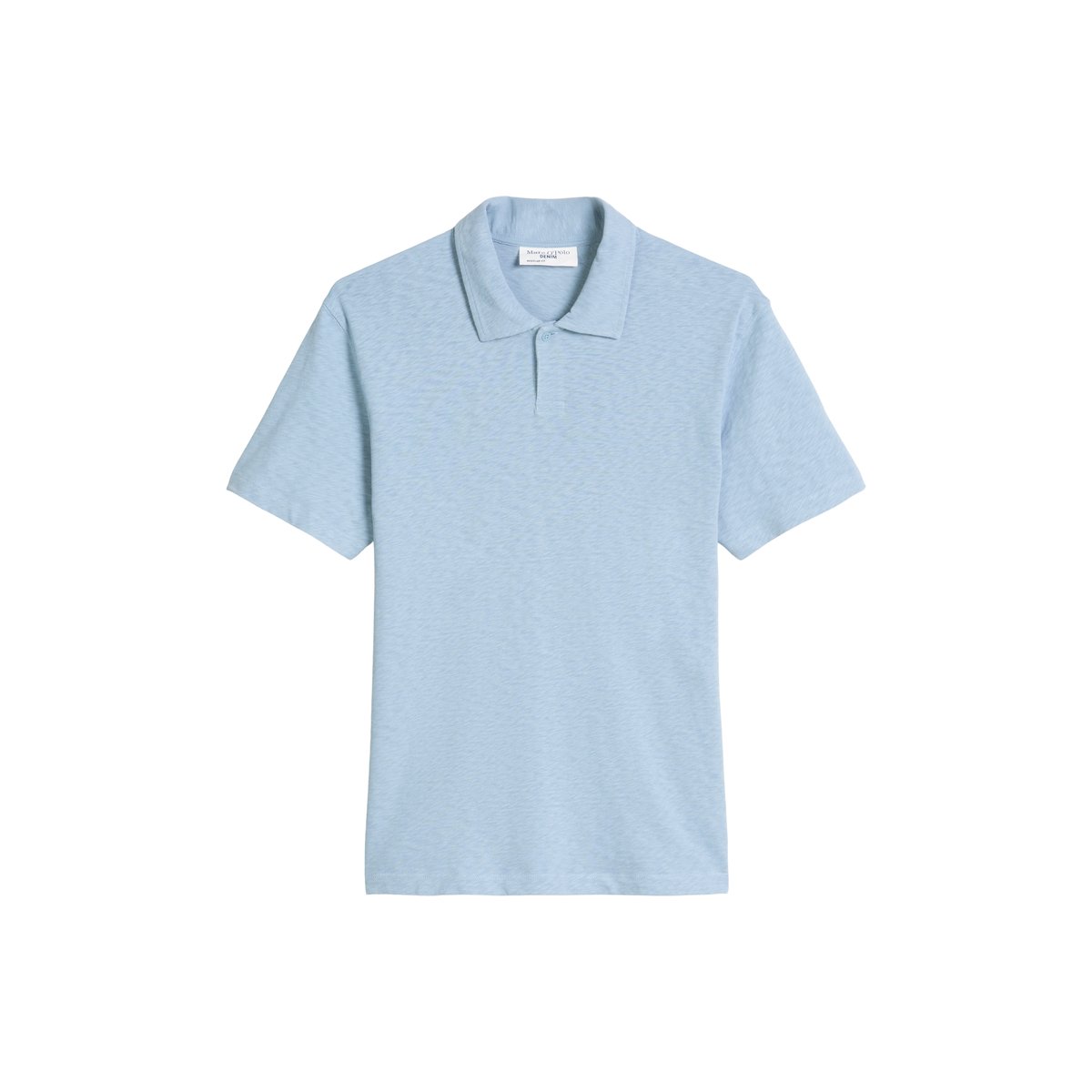 Polo DfC Slub Jersey regular en pur coton bio bleu moyen, MARC O’POLO DENIM